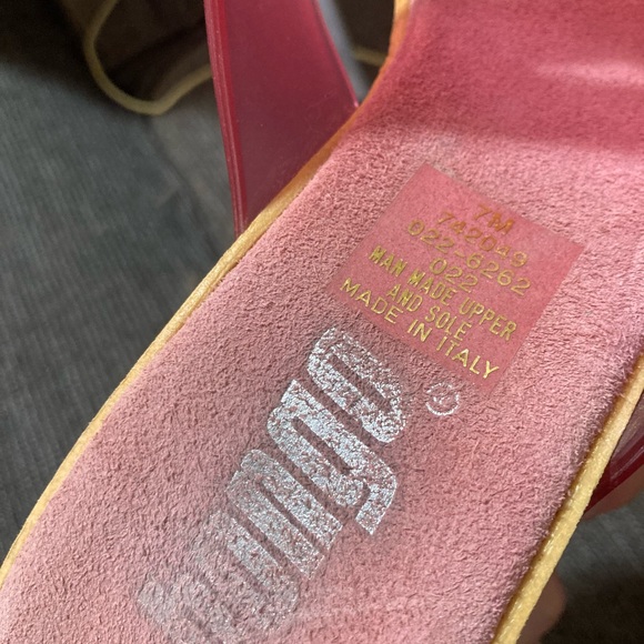 Bongo rare 90’s vintage wooden platform and pink jelly sandals. Size 7. - Picture 6 of 8